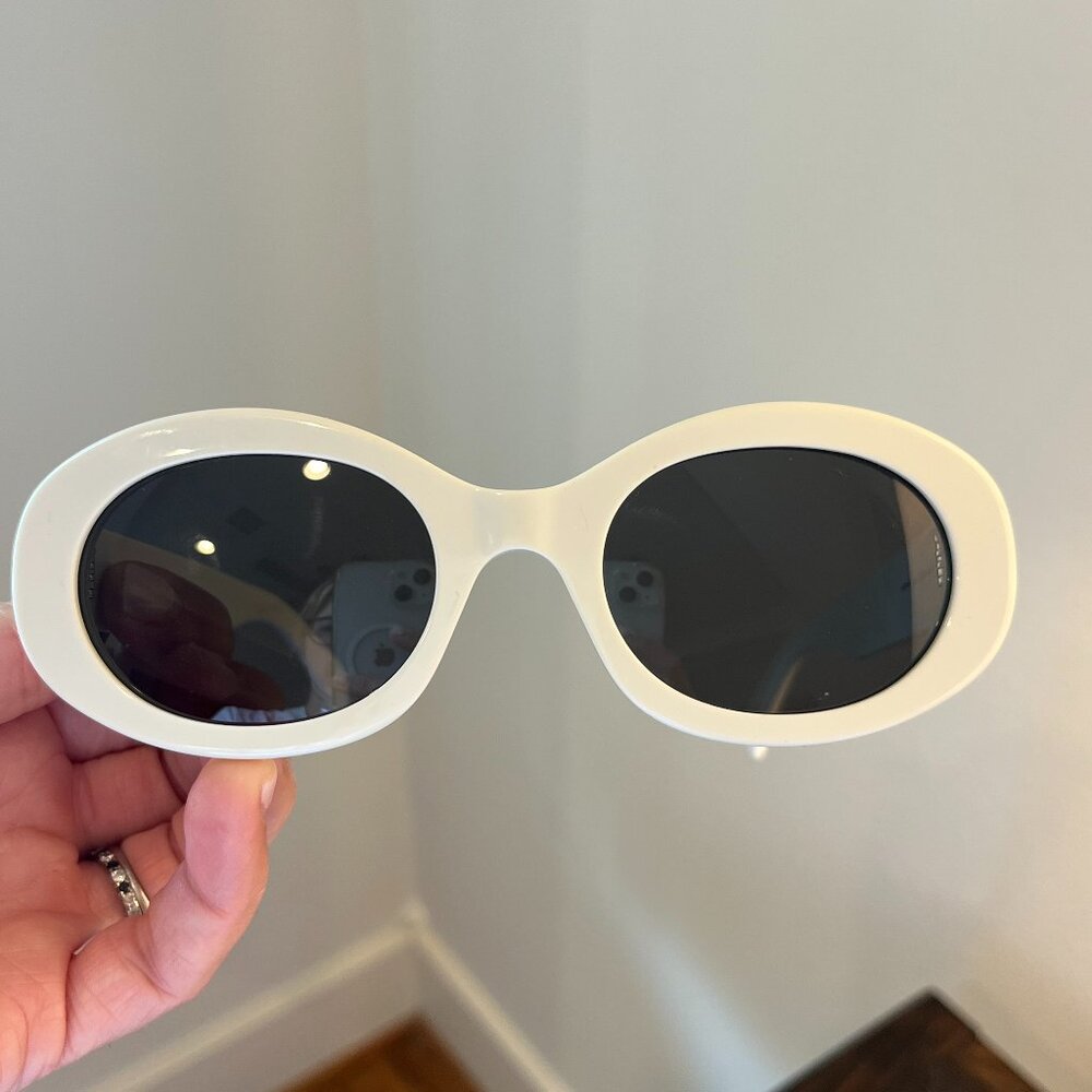 Celine Triomphe oval-frame acetate sunglasses